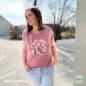 Preview: Bügelbild Flower Boots rosa